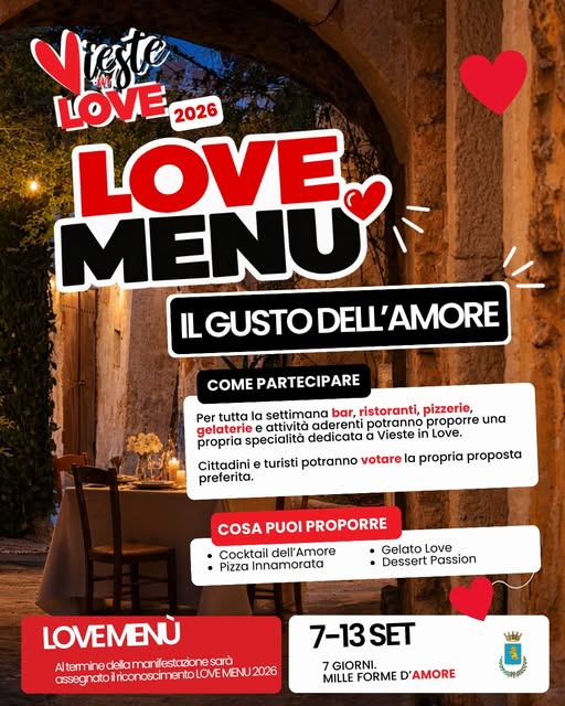Love Menu, il gusto dell’amore a Vieste